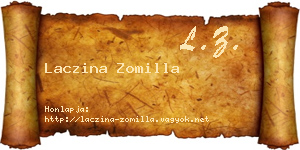 Laczina Zomilla névjegykártya